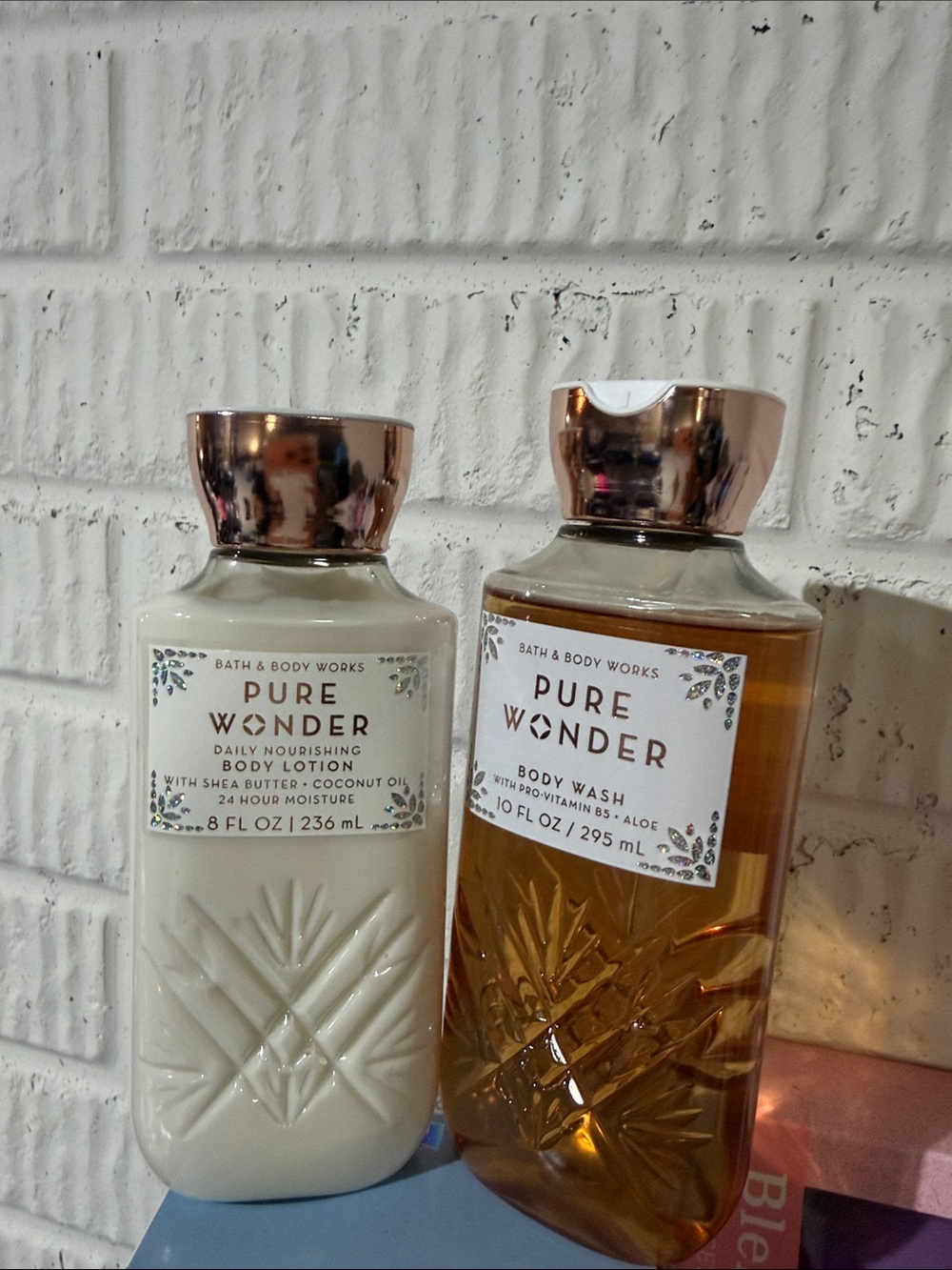 Bath & Body Works Pure Wonder Body Wash & Lotion - White & Amber